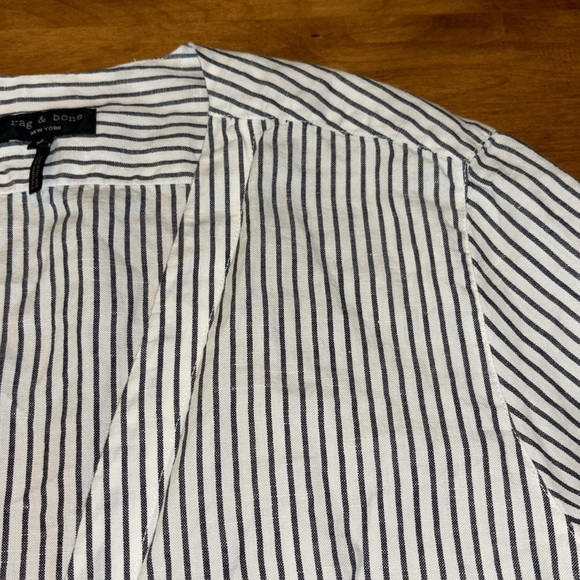 RAG & BONE Blouse Wrap Shirt V-Neck Side Tie Long Sleeved Women’s Size S EUC - Picture 8 of 12